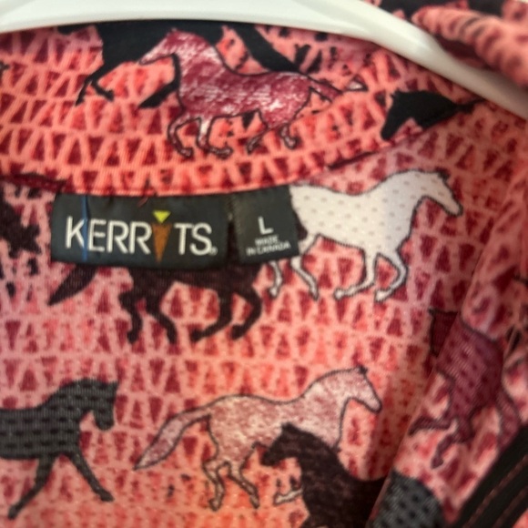 Kerrits Large Kids On Course Quarter Zip Equestrian Light Weight Tech Top - Picture 3 of 9